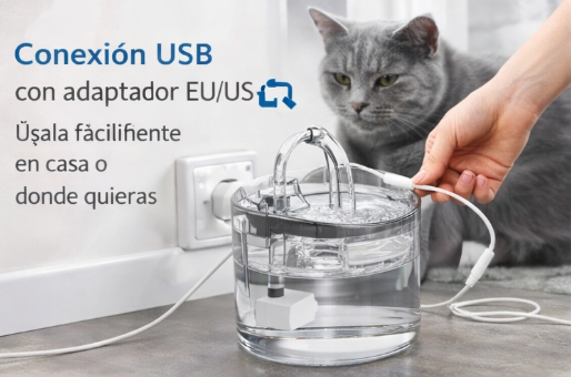 Fuente de agua para mascotas